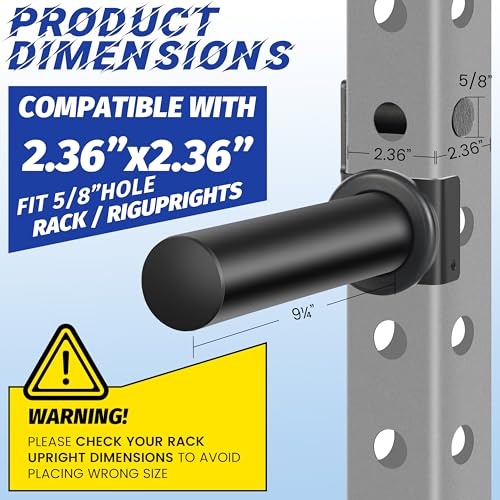 EVERYMATE Power Rack & Squat Rack Attachments Olympic Weight Plate Holder – Fits 2.36x2.36 Inch Tubes, 5/8" Hole – Bumper Plate Storage（4 pack） by EVERYMATE - Image 2