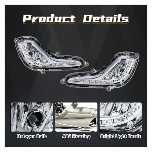 Antibrouillard avant LED étanche 12V pour Hyundai Accent 2012-2017 - 6