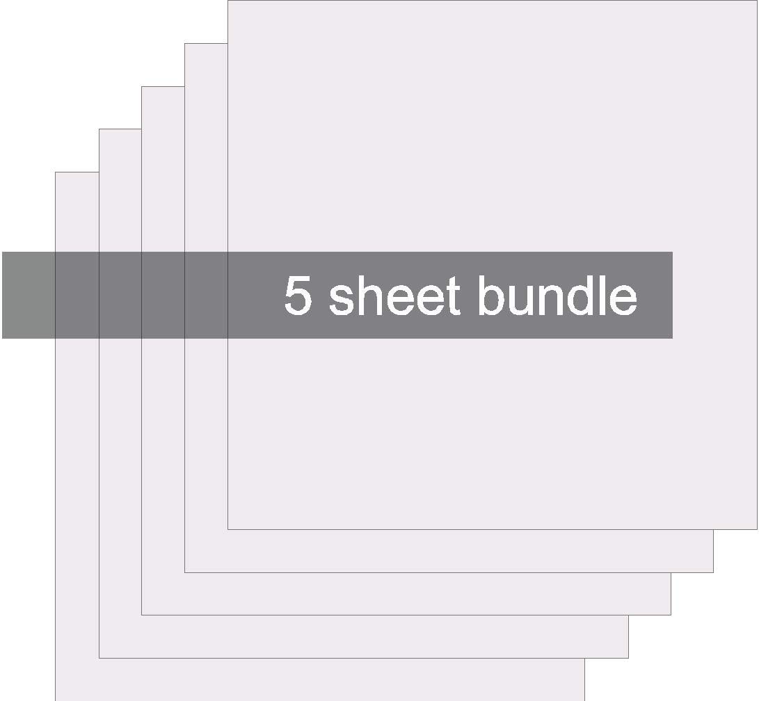 Siser Heat Resistant Transfer Material, TTD Easy Mask for HTV, NOT for EasySubli, 5-12"x12" Bundle