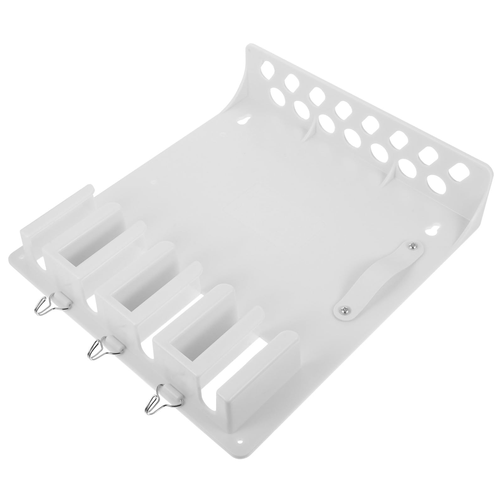Soporte de Pared para Cortapelos de Peluquería en Color Claro, Organizador para Tijeras y Cepillos, Estante Funcional para Herramientas de Corte de Cabello, Ahorro de Espacio