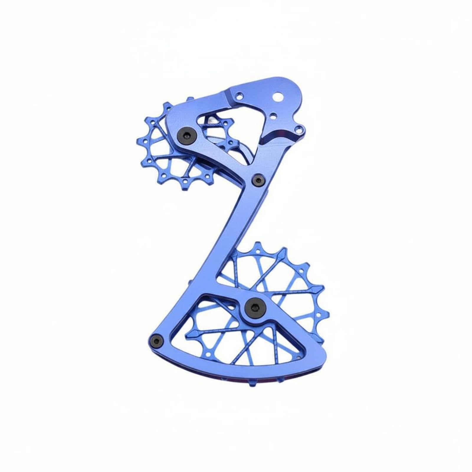 LOVIVER Guía de Desviador de Bicicleta Ligera con Jaula Sobredimensionada Polea Cerámica y Estructura de Aluminio CNC Compatibilidad 11/12 Velocidades Adecuada para Paseos Reparaciones, Azul
