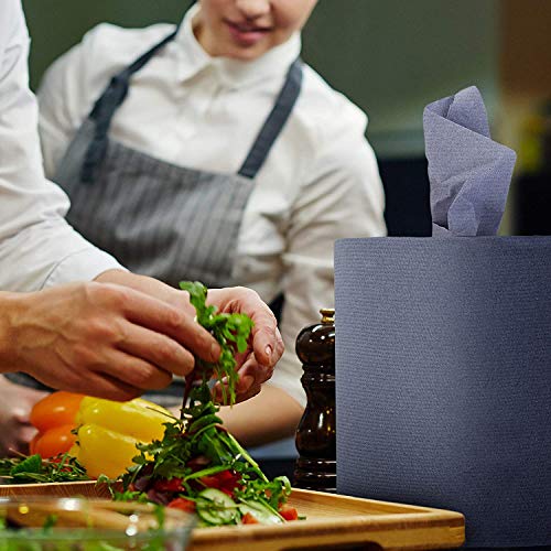 Image of TPZ The Packaging Zone | Centre Feed Blue Rolls | Blue Recycled Paper Hand Towels | Multi-Purpose Use | 6 Pack