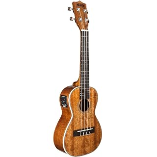 Kala KA-CGE Acajou – Ukulele Concert électro – finition brillante - Les Beatles, Paul McCartney, John Lennon, RIngo Starr, George Harrison