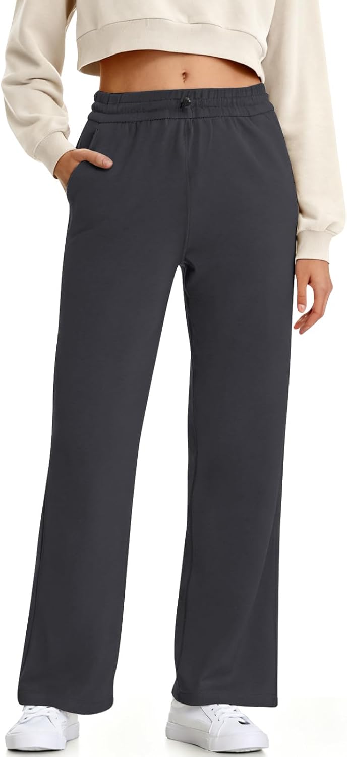 Turnhier Womens Wide Leg Sweatpants Pants Drawstring Casual Athletic Workout Lounge Pants with Pockets