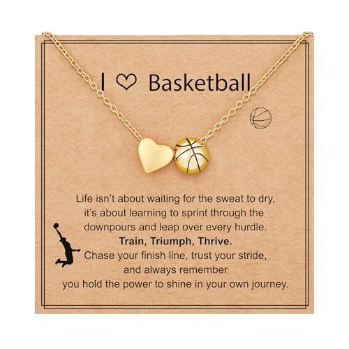 ESPVO Basketball Necklace Gifts for Girls Stuff Accessories Sports Jewelry Ages 8-12 12-14 Teen Girl...