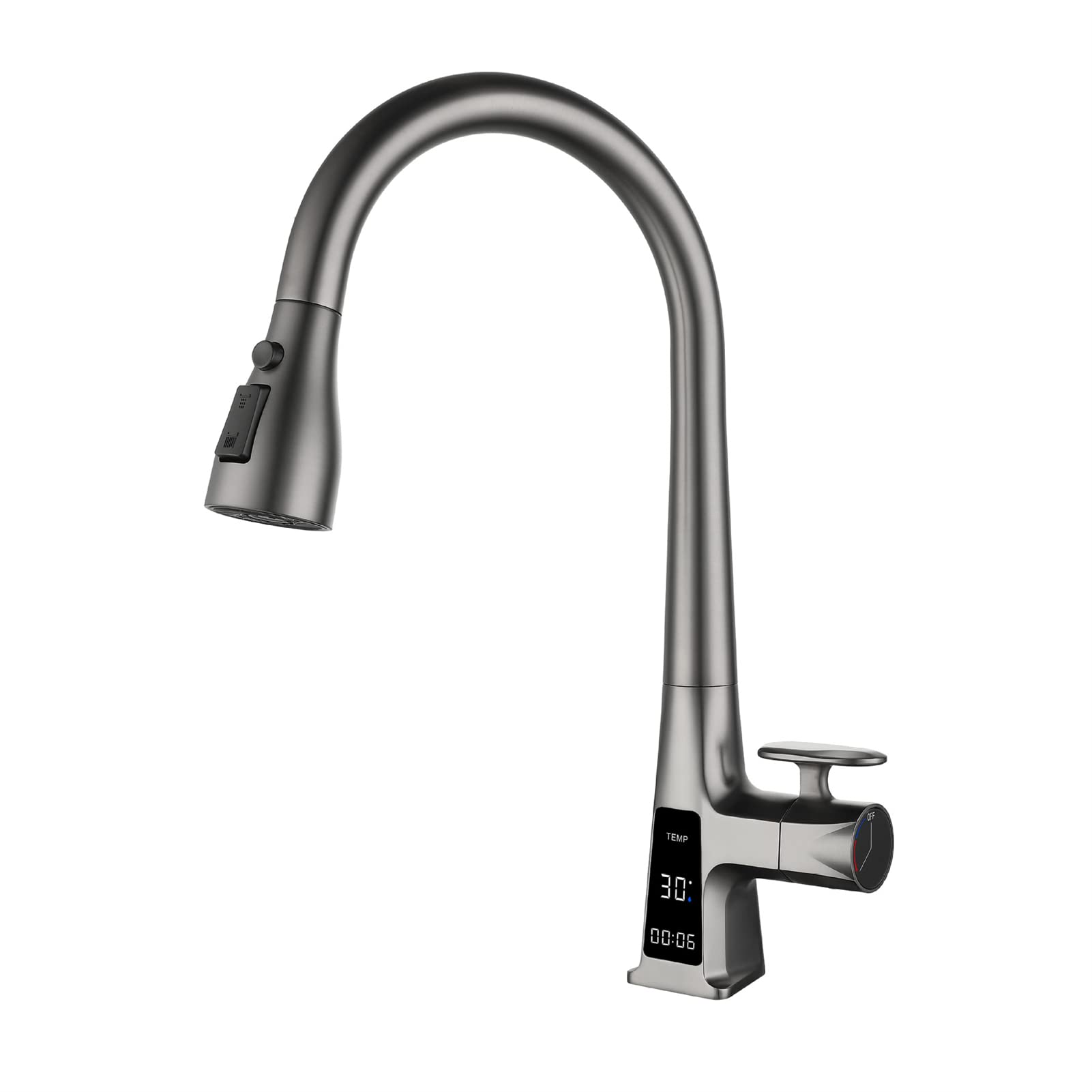 Grifo de Cocina extraíble, Monomando, función Dual, con Sensor de Agua fría y Caliente, telescópico, Mezclador para Fregadero de Cocina