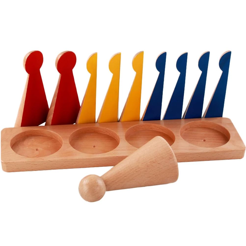 Montessori Bruch-Personen aus Holz Mathematikmaterial | Bruch-Lernblöcke mit Aufbewahrungstablett, Kinderfrüher Bruchkonzept-Lehrspielzeug