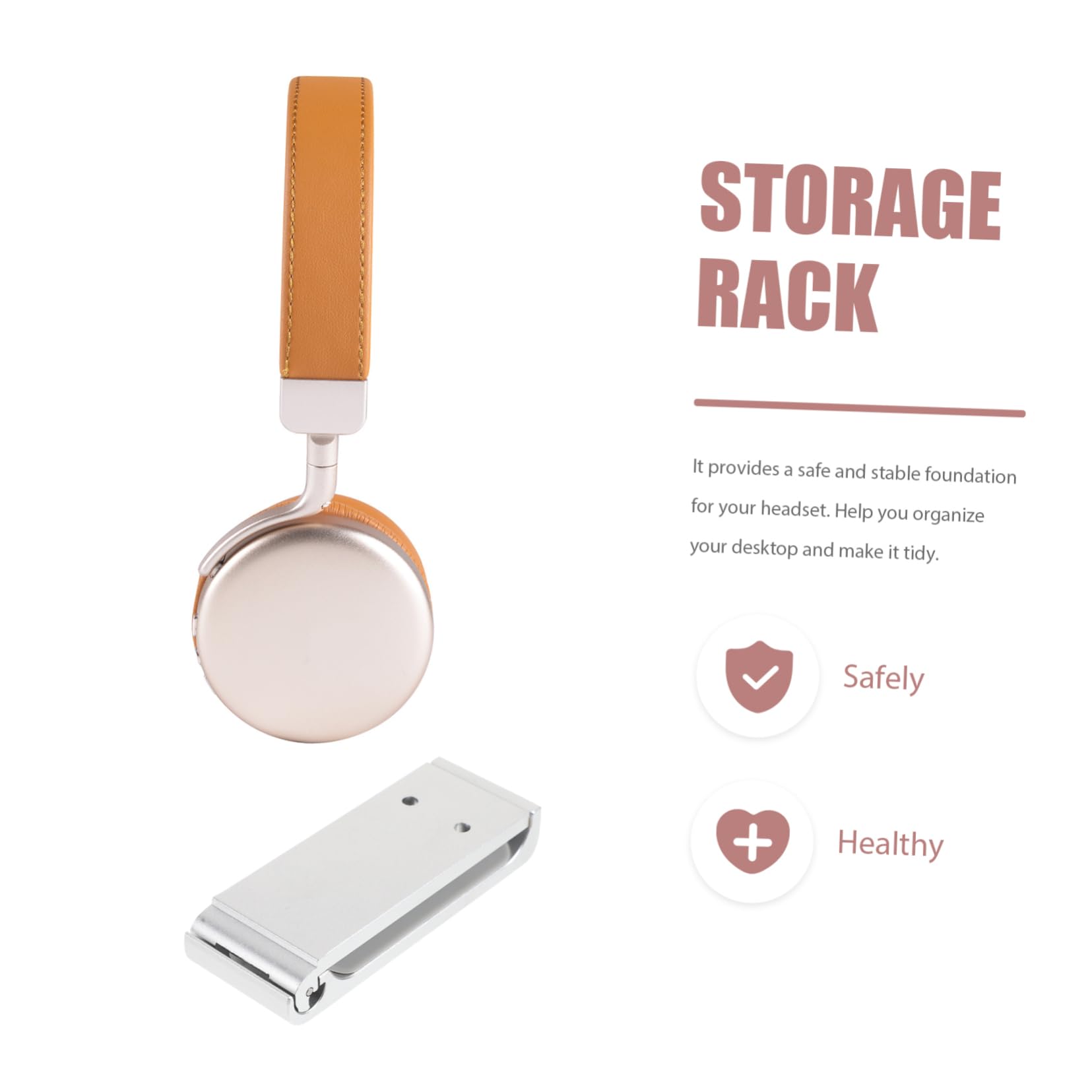 VILLCASE Soporte de Auriculares de Aleación de Aluminio Estante para Auriculares Gaming Soporte Resistente hasta Diseño Compacto y Práctico para Escritorio