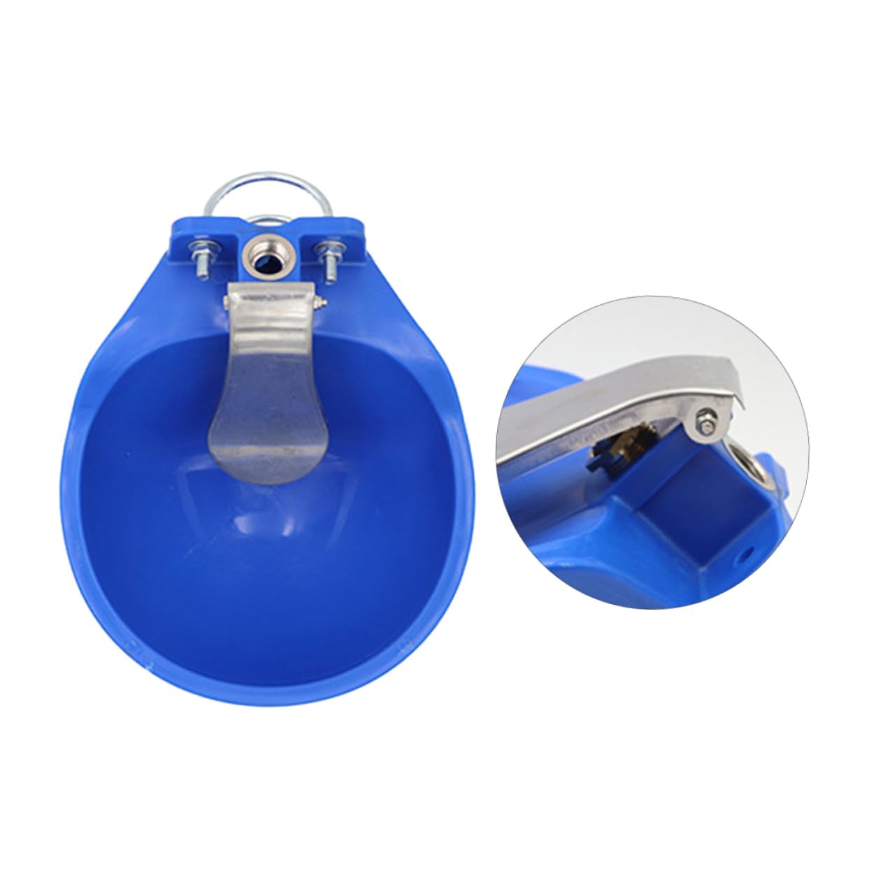 SOIMISS Bebedero Alimentación Uso y Estable en Automática Granjas de Plástico Azul Grande Nivel de Agua como Ganado Animales Vacas y Caballos