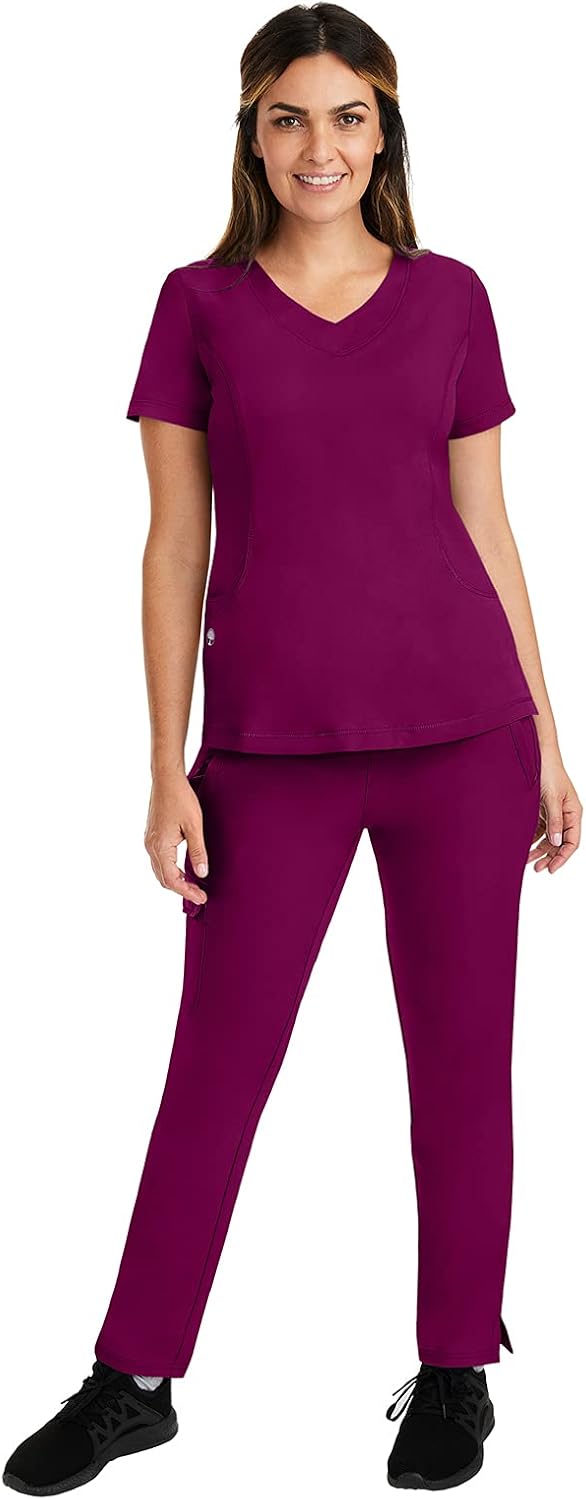Healing Hands 4 Pocket Women Scrub Top V-Neck HH360 2264 Sloan Scrubs for Women Stretch Fabric
