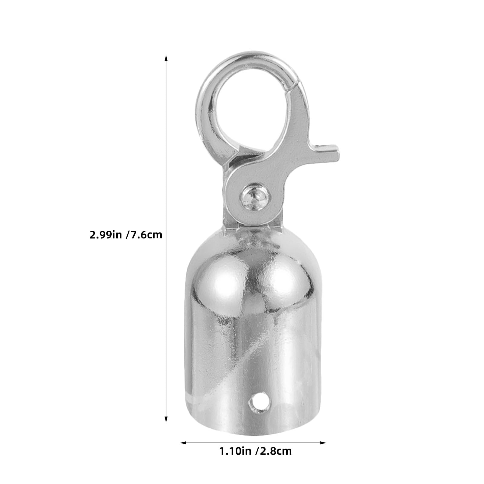12 extremos de cable de aleación de zinc con gancho de mosquetón, accesorios de control de multitudes para interiores y exteriores, conectores portátiles para postes de eventos y barreras