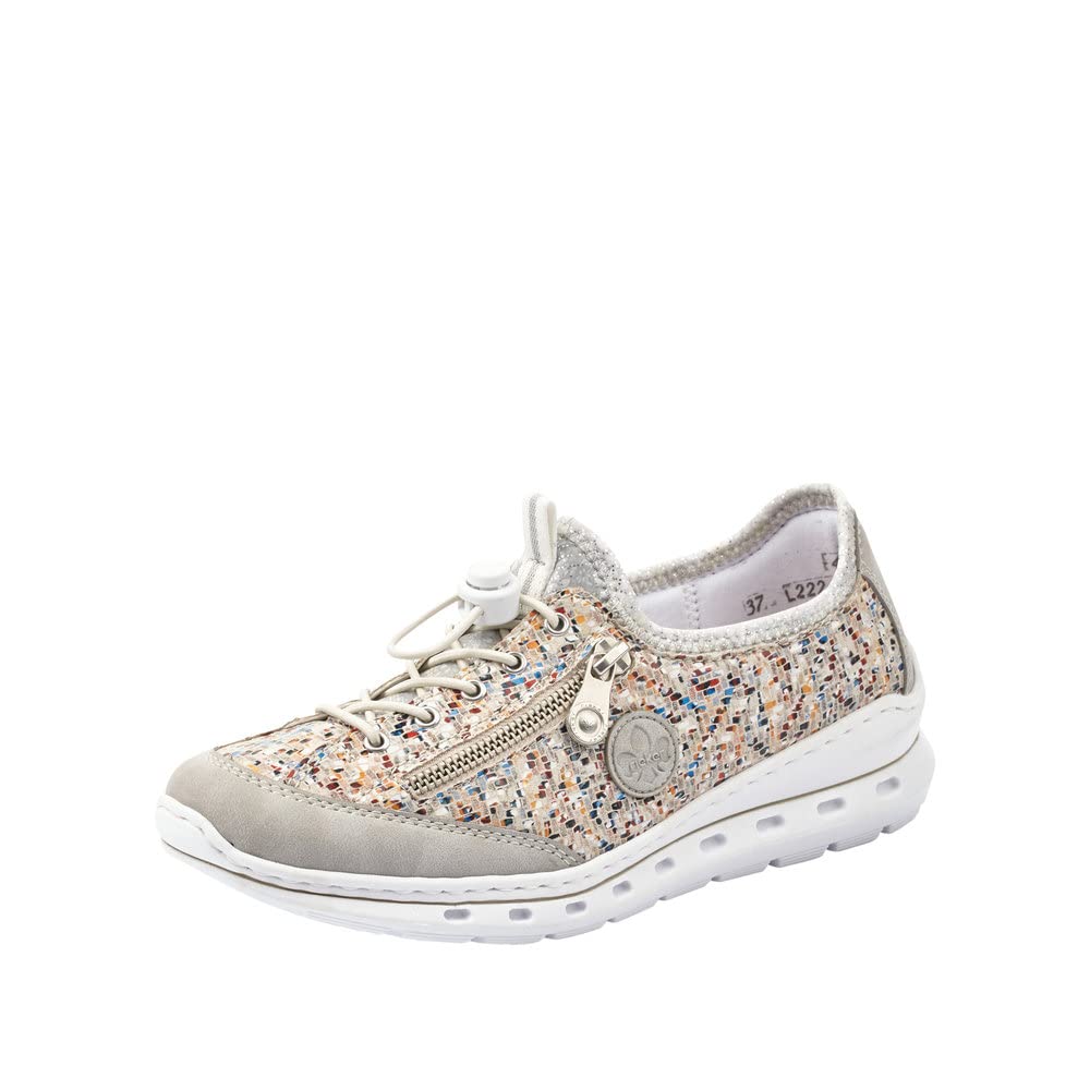 Rieker Women's L22q2 Sneaker, Grey, 3.5 UK