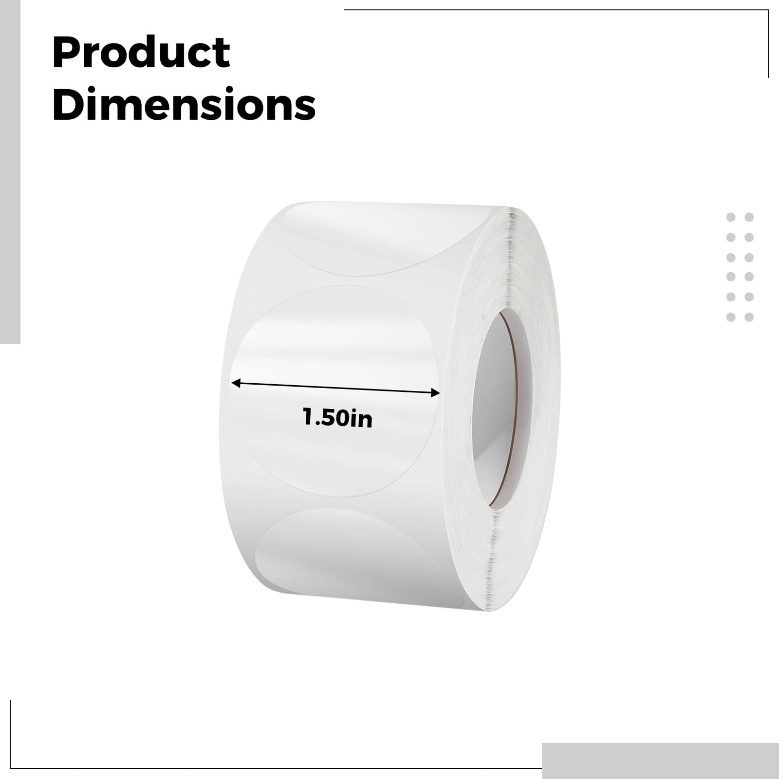 10 rotoli di adesivi rotondi trasparenti da chiudere, 500 pezzi per rotolo, 3,8 cm di diametro, sigilli autoadesivi trasparenti per scatole regalo, buste
