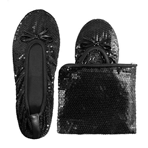 Unalakleet Foldable Blallet Flats- Roll Up Slipper Pouch Women's Wedding Shoes