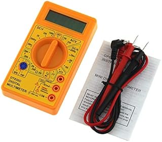 DT-830D Mini Pocket Digital Multimeter 1999 Counts AC/DC Volt Amp Ohm Diode hFE Continuity Tester Ammeter Voltmeter Ohmmeter - Yellow