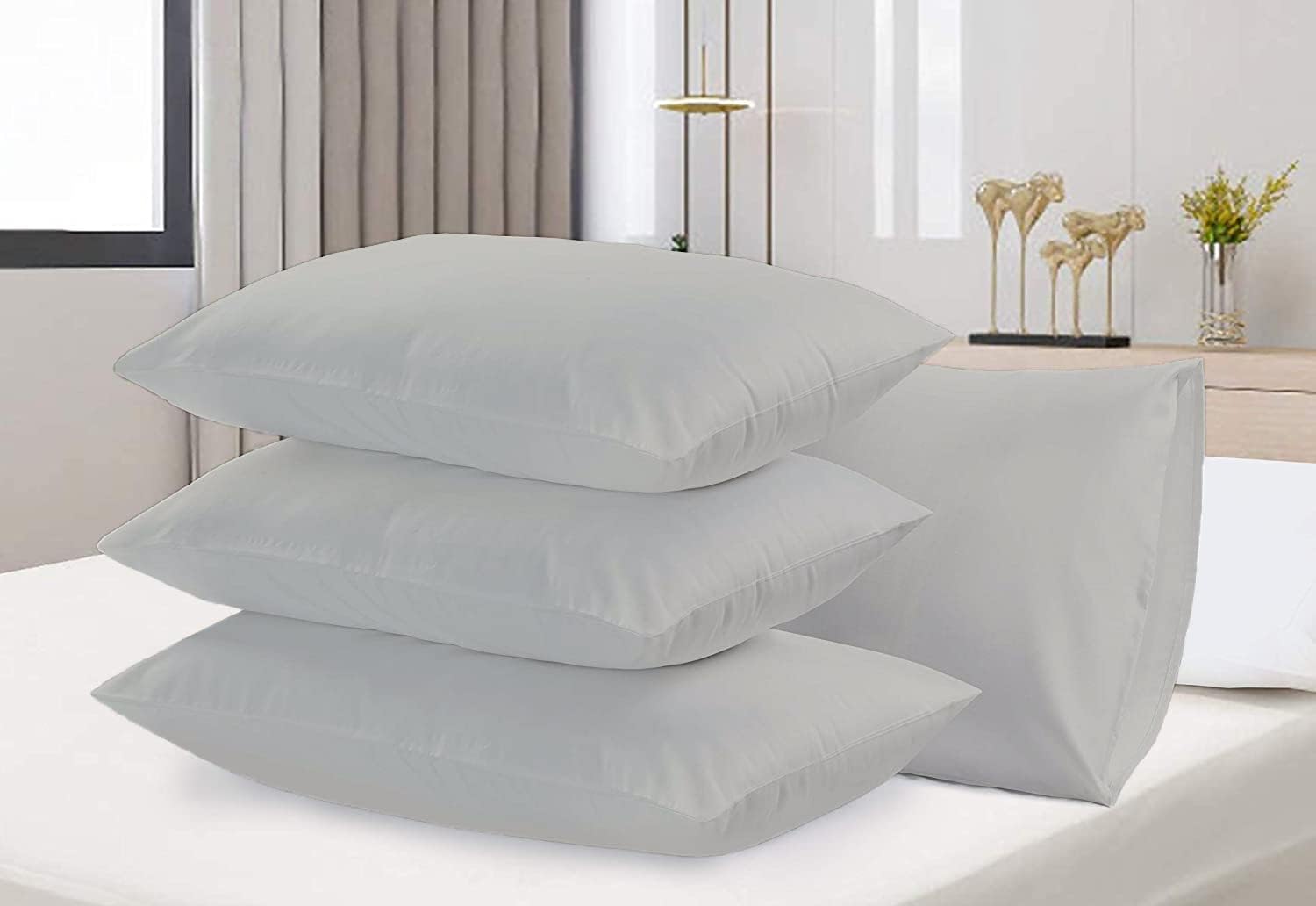 100 Egyptian Cotton Pillowcases High Thread Count Hotel Quality Pack
