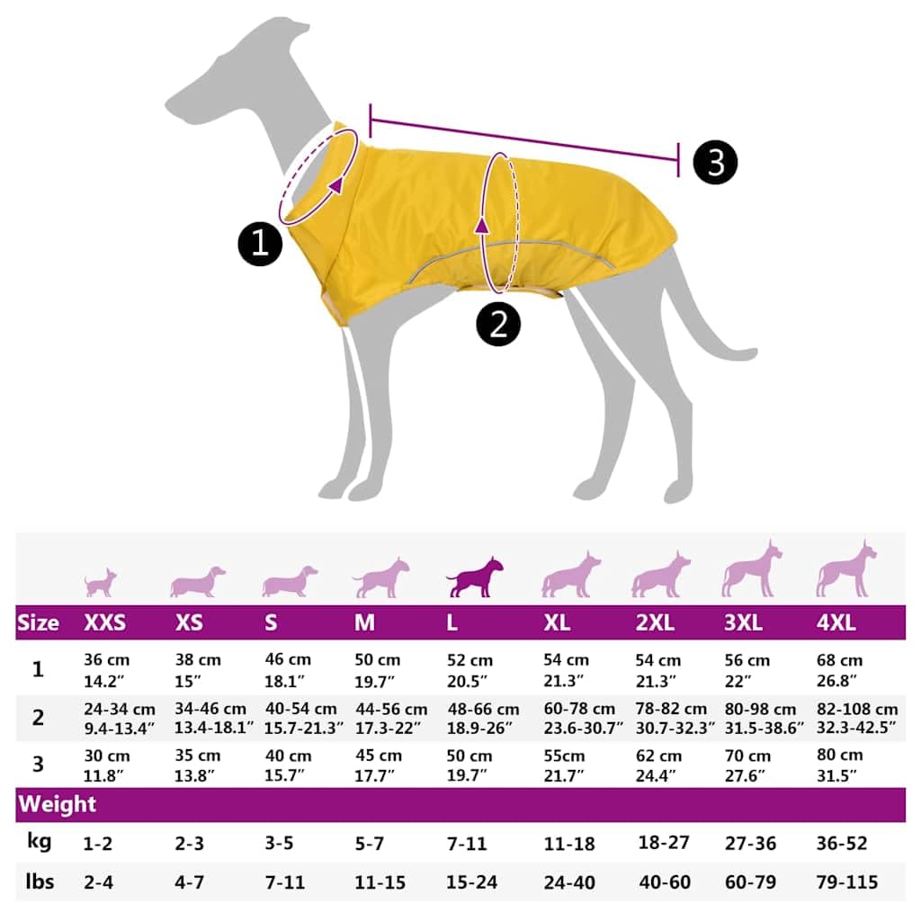 Impermeabile per cani in poliestere con strisce riflettenti, giallo, taglia L, impermeabile, antivento, traspirante, con chiusura in , per autunno, inverno, all'aperto, passeggiate, sicuro e