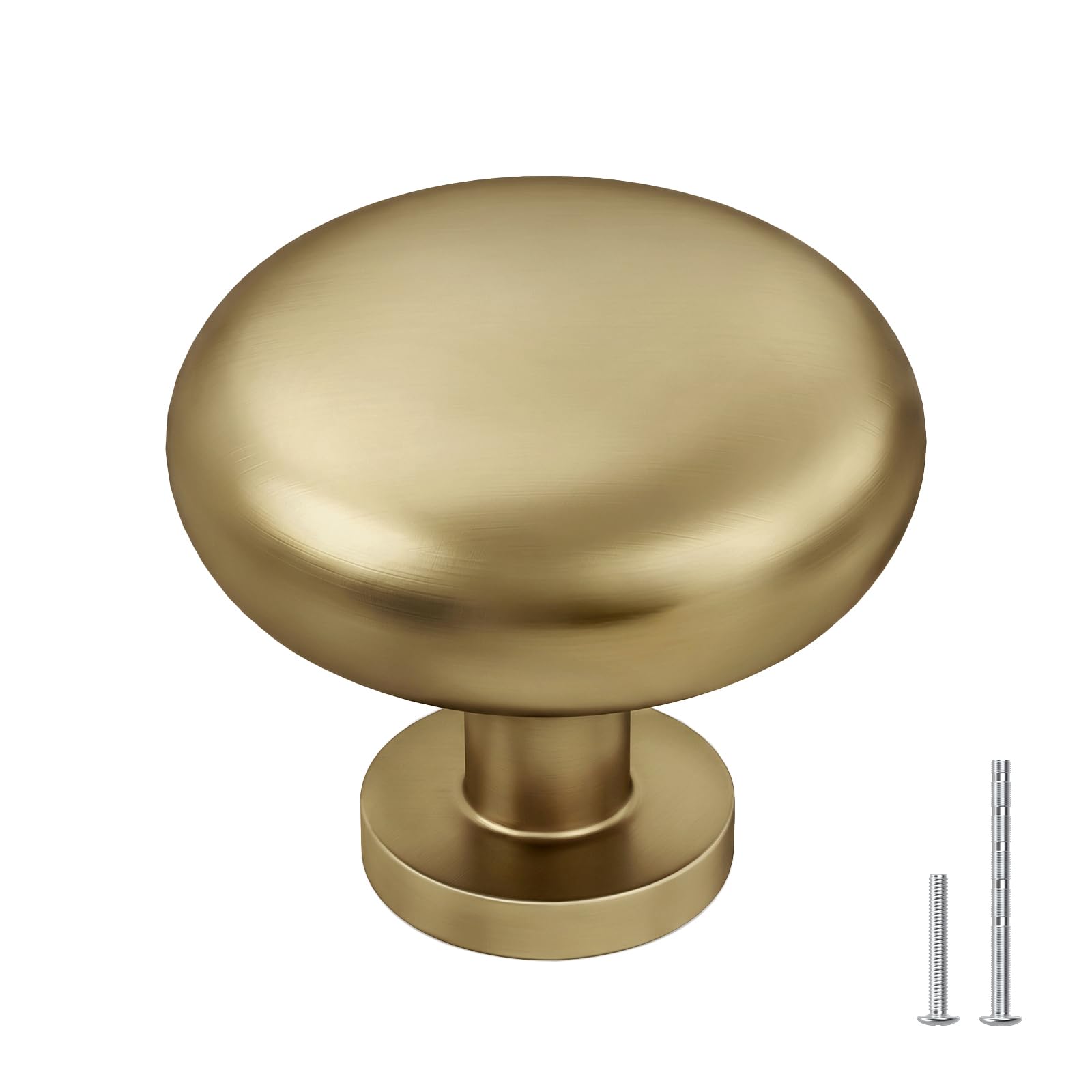 Boutons d'armoire ronds en bronze champagne pour cuisine et commode (Lot de 20)