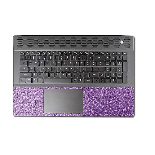 Image of MightySkins Carbon Fiber Skin Compatible with Alienware M18 R1 (2023) Full Wrap Kit - Purple Pleather | Protective, Durable Textured Carbon Fiber Finish | Easy to Apply | Made in The USA