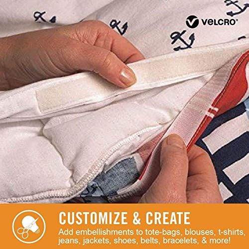 VELCRO Brand 원단용 끈적한 뒷면 찍찍이 | 61 x 1.9cm(24 x 3/4인치) 테이프 | 바느질 필요 없음 | 스트립 길이로 절단 및 감침질과 잠금을 위한 영구적 접착 — 사진 4