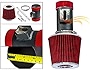 Matt Black Piping RED COLD AIR INTAKE FOR 04-11 CROWN VICTORIA/GRAND MARQUIS 4.6L V8
