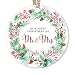 Our First Christmas Mr & Mrs 2019 Ornament Pretty Evergreen Wreath Ceramic Keepsake Present for Newlywed Bride Groom 1st Holiday Married Couple 3" Flat Porcelain w Red Ribbon & Free Gift Box OR00020