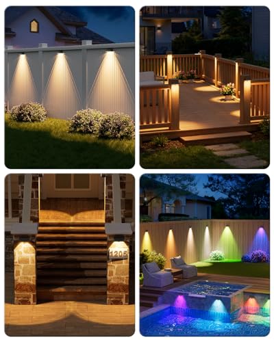 12-Pack VOLISUN 50LM Solar Fence Lights w/ Remote Control - image 9