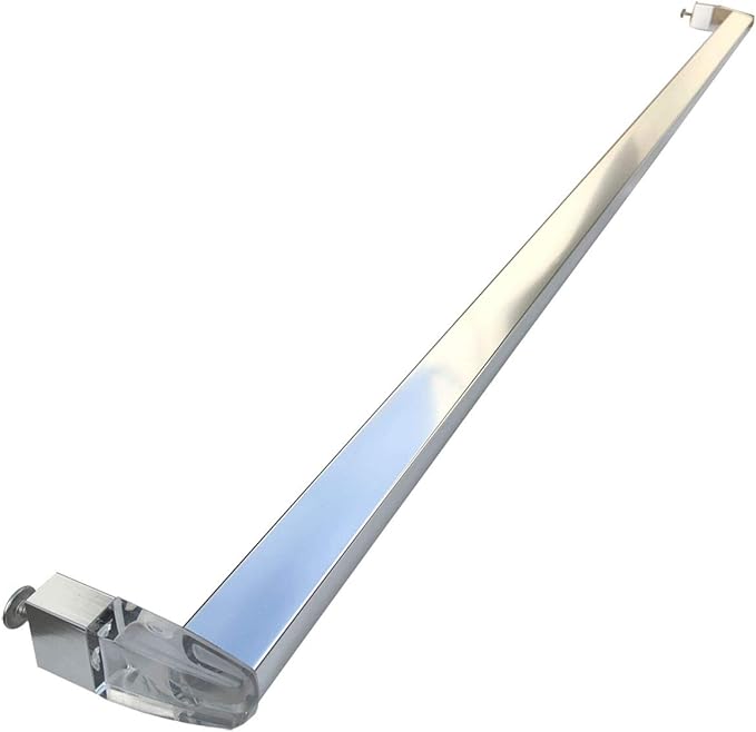 Gordon Glass® 34" Framed Sliding Shower Door Chrome Towel Bar with Clear Acrylic Brackets