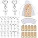CLTPY 20 Pièces Porte-clés Ange de Mariage Pendentifs Cadeaux avec Sac Organza Papier Kraft pour Cadeaux d'invités Baptême Remerciement Communion Anniversaire Fête Présent