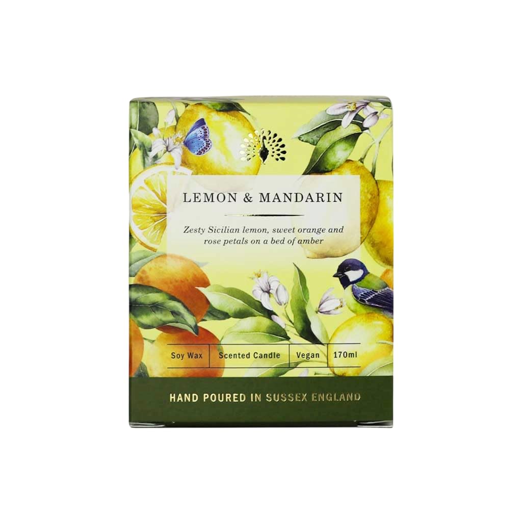 The English Soap Company Violet Lemon And Mandarin Soy Wax Candle 170Mls