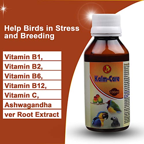 Image of Pet Care International (PCI) Bird Supplement Kalm Care to Help in Bird Calm & Bird Breeding for Healthy Bird Healthcare (100ML, Kalm Care)