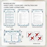 APEVXVY Bridal Shower Feud Game, Blue Hydrangea Wedding Shower Game Cards, Bachelorette Party Card for Adults, Ice Breaker Activities for Friend Family, Engagement Party Supplies Favors -10