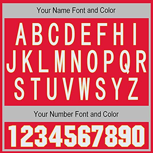 Ikpytree Custom Name & Number Football Jersey Black Case For Iphone 14 13 12 11 Xs Max Xr 8 7 6 Plus 11 Pro Mini，Customized Silicone Shockproof With Camera Protection Case (Kansas City Red) #TOP6