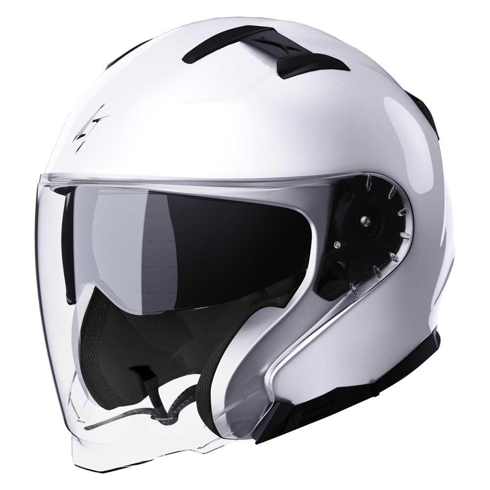 Kask motocyklowy/skuterowy otwarty STORMER Rival Nardo White Pearly, ECE 22.06 – blenda przeciwsłoneczna, przystosowany do montażu interkomu Bluetooth i wkładki Pinlock