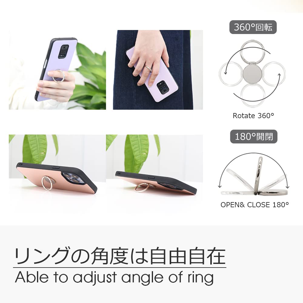 AQUOS SENSE4 LITE 保証書付き!! 液晶フィルム+リング付きカバー付き