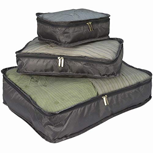 Organizador de Mala Viagem Necessaire Kit 7 Peças Cinza CBRN113678