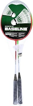 Baseline Badminton Racket Set, Racquets and Shuttlecocks, 2 Player with Net and Poles, Complete Set