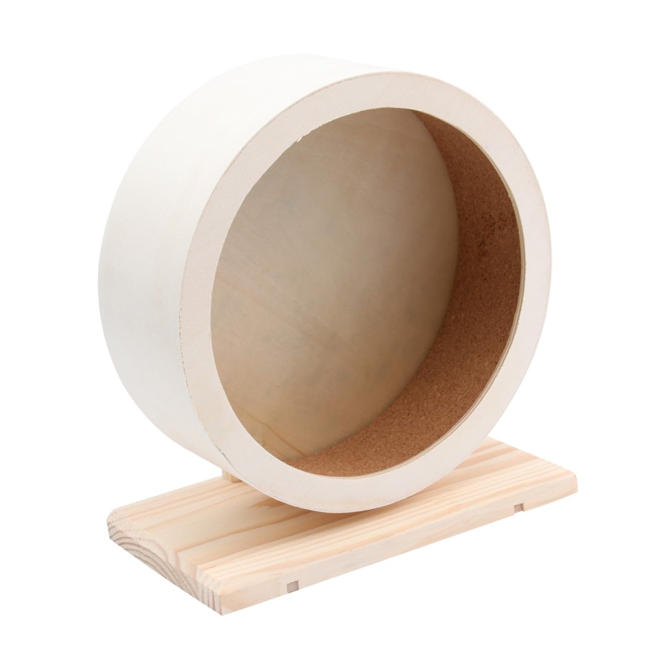 Rueda de Ejercicio para Mascotas Pequeñas de Madera Maciza Disco Antideslizante Mediano para Hámsters Erizos y Roedores Resistente y Duradera Fomenta Actividad Saludable