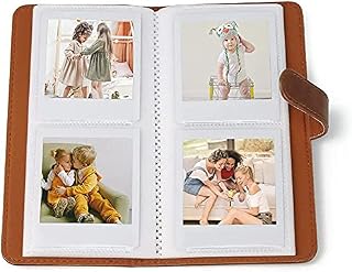 Mini Photo Album for Fujifilm Instax Square SQ6, 80 Pockets Premium PU Leather Film Wallet for Instax Square SQ1/SQ10/SQ20/SQ6 Instax Camera and SHARE SP-3 Polaroid Printer-Blue