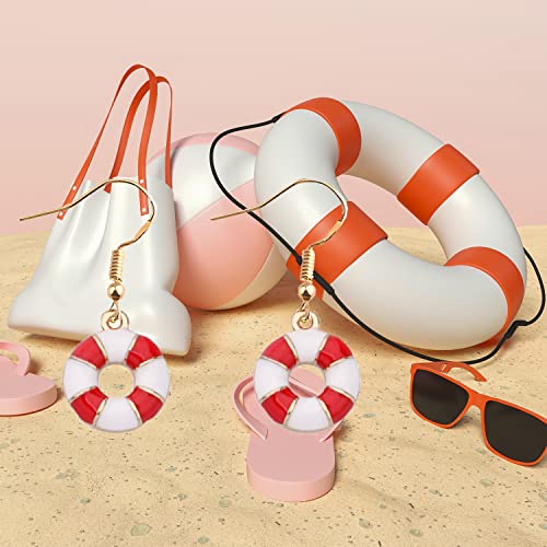 Chooro Beach Life Saver Earrings Nautical Earrings Life Ring Preserver Jewelry Gift For Life Guard Life Saver Gift Lifebuoy Earrings (Life Saver Earrings) #TOP4