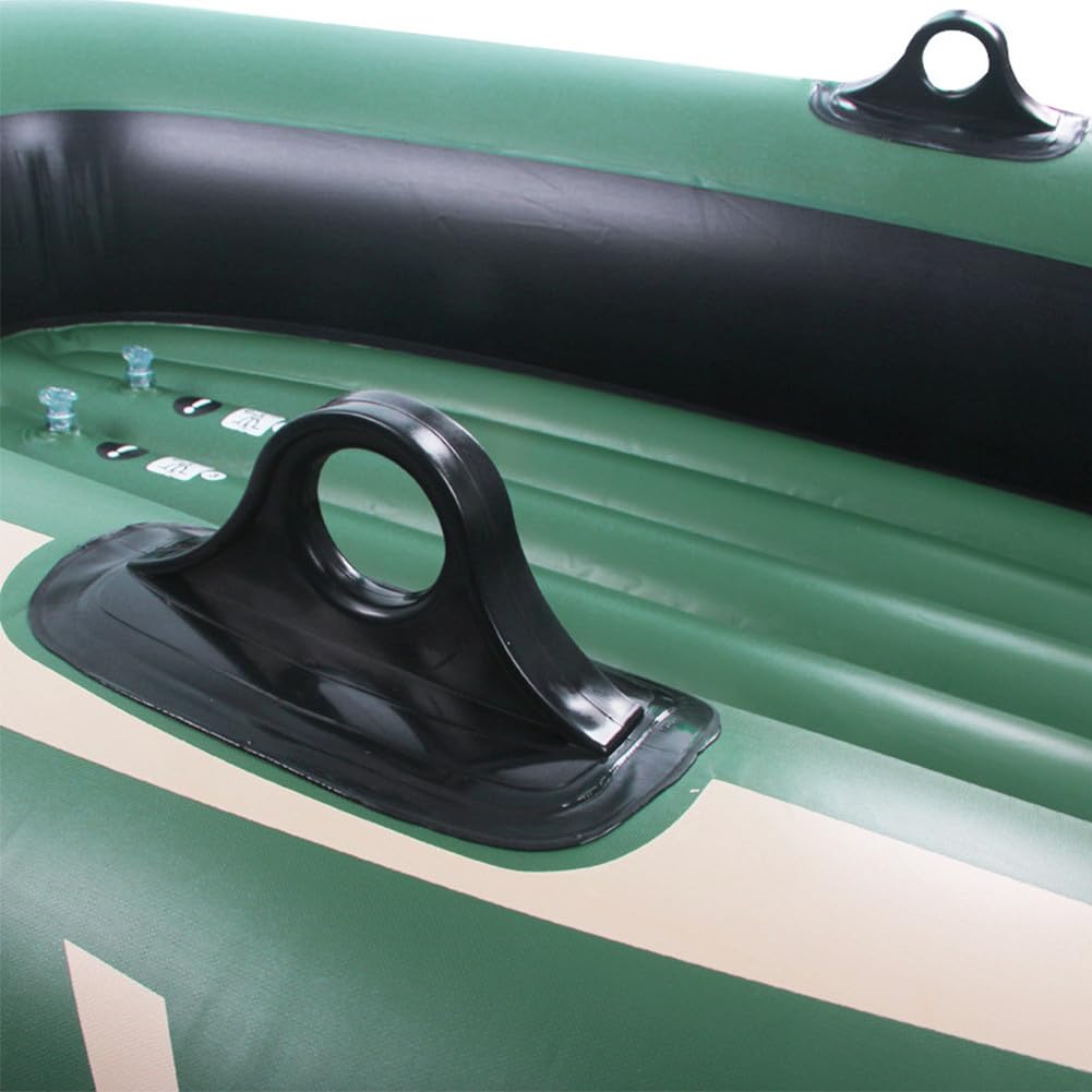 Inflatable Boat, 150x100cm Schlauchboote, 1 Personen Angelboot Aufblasbar Für Erwachsene, Kajak, Verdicktes Faltbares Tragbares Fischerboot Für Treibende Wassersportarten Im Freien, PVC