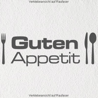 Wandtattoo 'Guten Appetit' – Selbstklebend, Seidenmatt, In Vielen Farben Und Größen