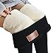 Produktbild MFFACAI Damen Hosen,Normallack Warme Feste Starke Samt Wollfrauen Kaschmir Hosen Gamaschen,Damen Thermo Strumpfhose Leggings mit Innenfleece,Herbst Winter Warm Blickdichte Leggins,S
