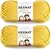 2-Pack - Bernat Softee Chunky Yarn, Glowing Gold, Single Ball