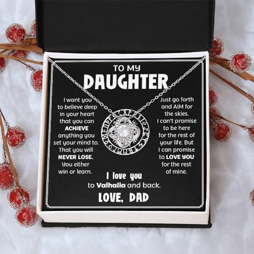 Love Knot Viking Dad & Daughter Necklace - Gift For Her Birthday or Christmas3