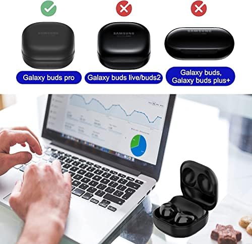 Charging Case Compatible with Samsung Galaxy Buds Pro, Replacement Case Compatible with Galaxy Buds Pro Charger case with Bluetooth Pairing Sync Button Large Capacity - Black