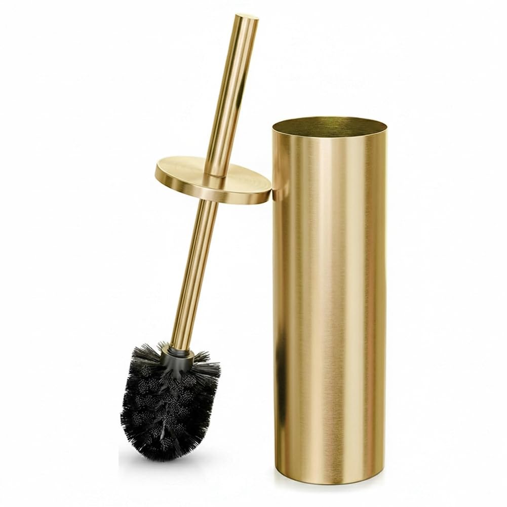Aboiled D Aboile Gol Toilet Brush An Holder Set Stainless Toilet Bowl Brush Holder Ense Bristles For Through Cleaning