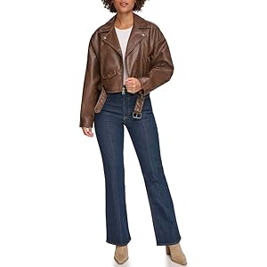 Levi's Women's Faux Leather Cropped Moto Jacket