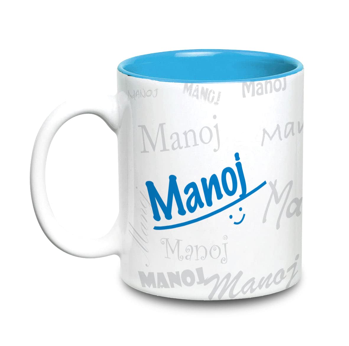 Hot Muggs Me Graffiti Mug - Manoj Personalised Name Ceramic, 315ml, 1 Unit