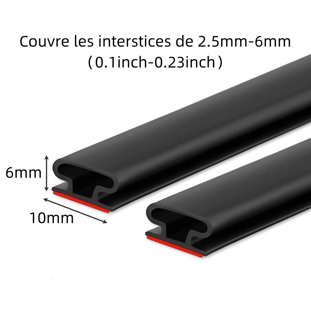 Guarnizione per finestra a D, isolamento freddo e acustico, guarnizione per porta d'ingresso in gomma, adesivo in PVC, telaio della porta dell'auto, guarnizione per finestra (6 m)